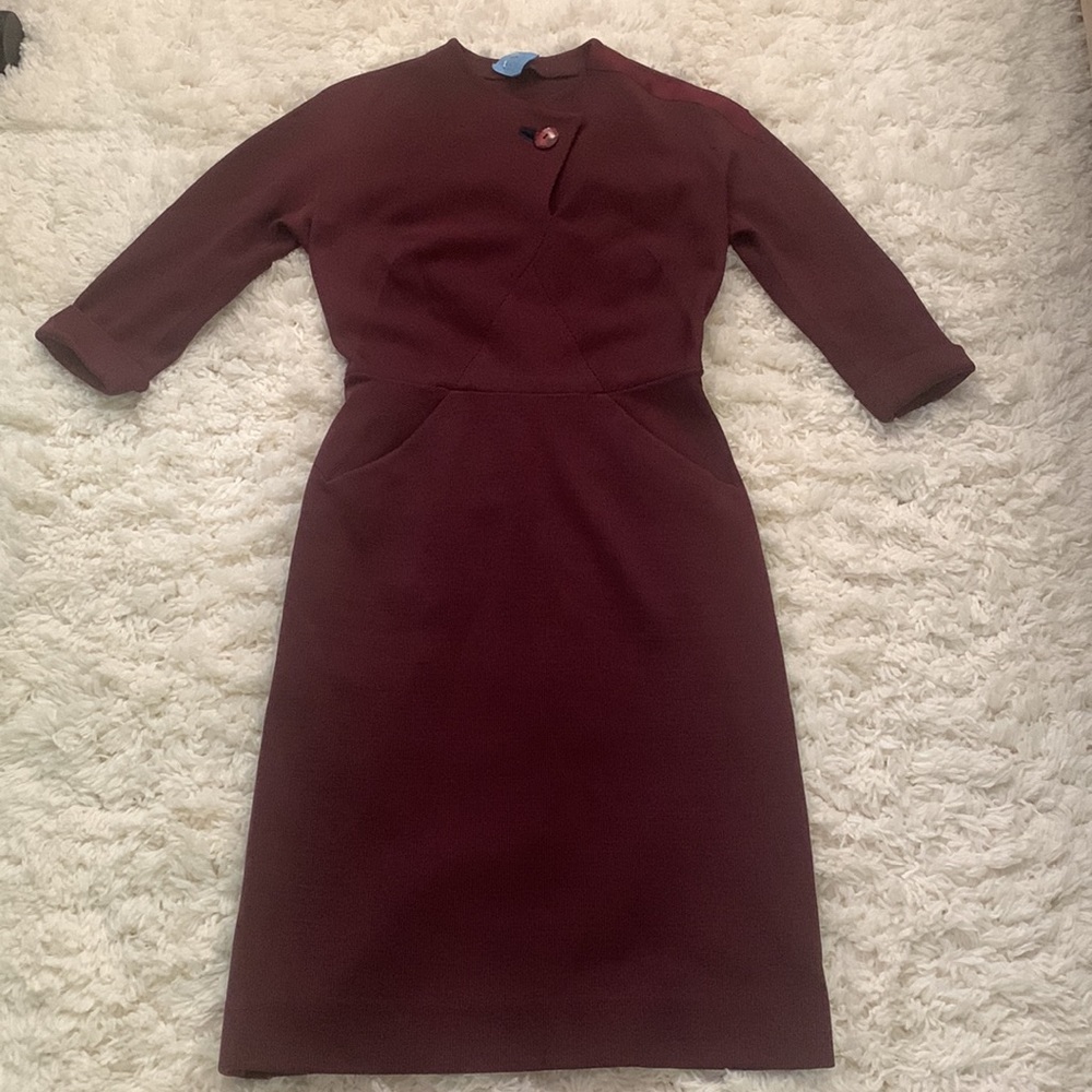 VINTAGE Burgandy Dress